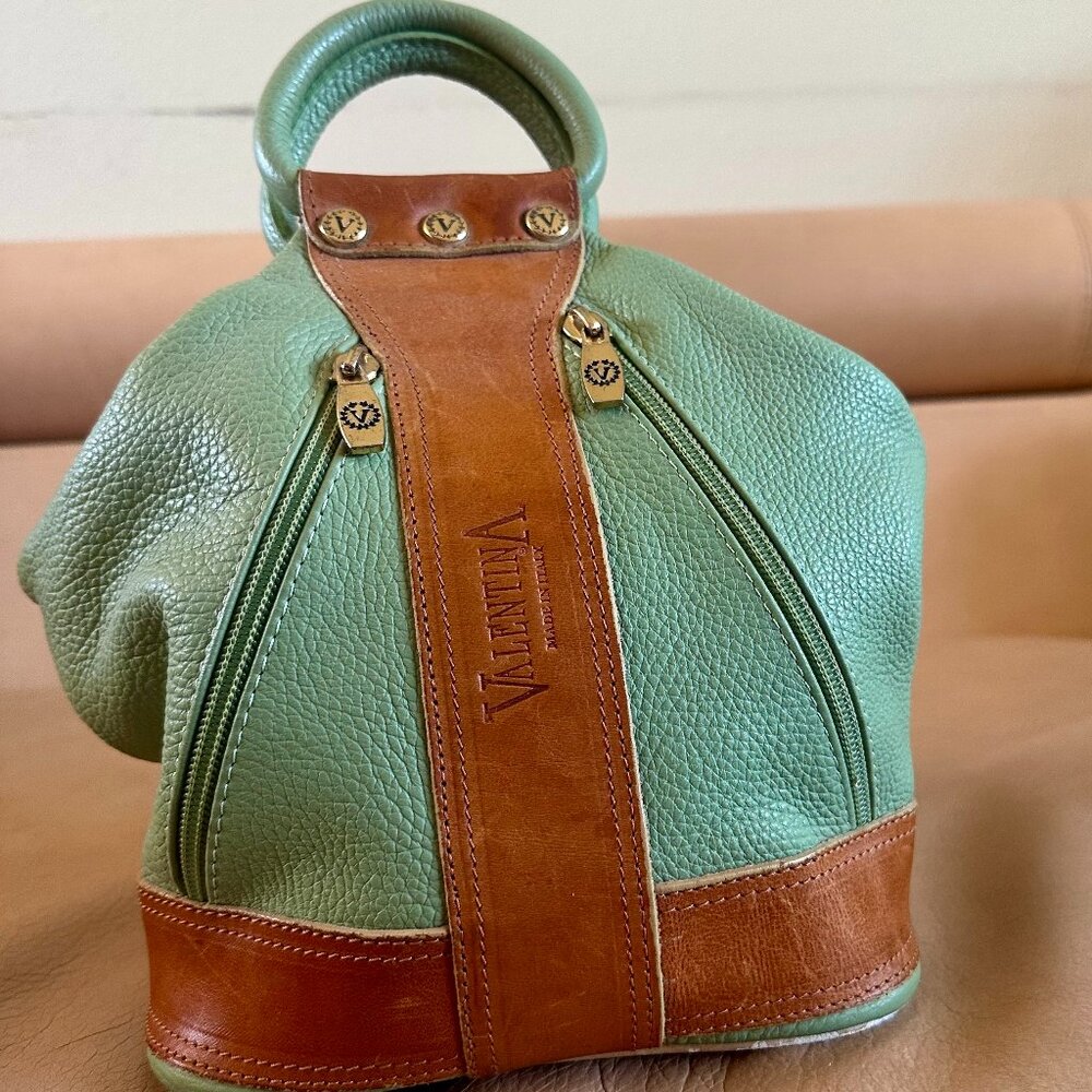 Valentina Made in Italy Bucket Style leather Bag.